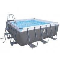 Piscine Hors Sol Tubulaire Carree Passaat Jilong Gris Filtre A Sable 300x300x100cm Capacite 8100l Hauteu Piscine Hors Sol Piscine Tubulaire Piscine