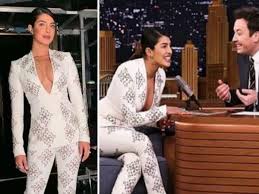 Jimmy and priyanka chopra toast to holi festival with a sip of thandai before going at each other's faces with paint to keep the. Priyanka Chopra In Jimmy Fallon Priyanka Chopra Age