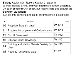 Genetics problems and activities for biology interactive notebooks, warm ups. Biology Assignment Record Keeper Chapter Ppt Download