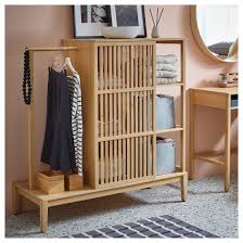Nordkisa Open Wardrobe With Sliding Door Bamboo Ikea Sliding Wardrobe Doors Open Wardrobe Furniture Design
