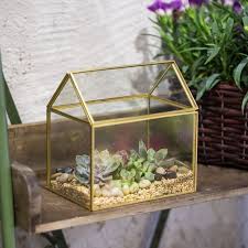 Ncyp Vintage House Shape Copper Chest Geometric Terrarium Planter Flower Pot Container Succulent Cacti Fern Bonsai Centerpiece Wedding In 2021 Terrarium Centerpiece Geometric Terrarium Flower Pots