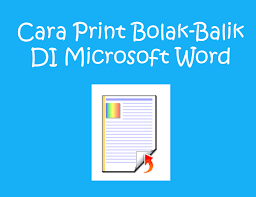Buka dokumen di word, klik print. Cara Print Bolak Balik Di Microsoft Word Secara Manual Belajar Microsoft