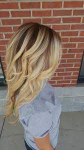 Dark Red Root Extension Balayage And Blonde By Me Red Hair Extensions Hair Highlights Hair Styles