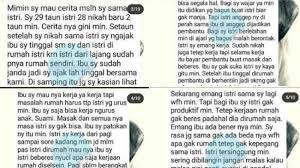 Pernikahan merupakan proses awal yang dipilih oleh pria maupun wanita untuk menyatukan keduanya dalam satu ikatan kesatuan. Viral Curhatan Suami Soal Istri Tak Turuti Semua Permintaan Mertua Ini Kata Psikolog Tribunnews Com Mobile