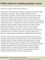 top 8 cleaning manager resume samples