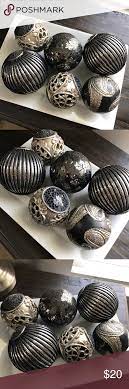 black silver decorative balls black silver decor ball