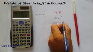 How To Calculate Weight Of Steel Bar In Kg Ft And Pound Ft