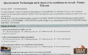Les conditions de travail quelles sont les tâches les plus intéressantes de votre travail ou qui vous apportent le plus de. France Telecom Va Questionner Tous Ses Salaries Alloforfait Fr