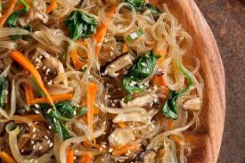 Japchae Korean Stir Fried Sweet Potato Noodles Recipe Recipe Sweet Potato Noodles Recipe Sweet Potato Noodles Sweet Potato Stir Fry