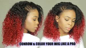 Whatever the reason you're reaching for that bottle of hair dye, don't slap it on and hope for the best. How To Dying My Curly Hair Red And Cornrow My Lace Wig Gem Beauty Youtube