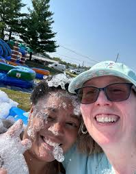 Two water slides, bubble foam pit, and dunking booth = $850 15 bottles of  70SPF sunscreen = $100.00 Hamburgers, hotdogs, and lots of water = $250  Witnessing all of the huge smiles