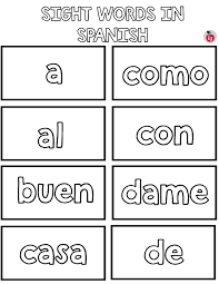 Practice Spanish Sight Words Free Printable Bingo Ladydeelg Sight Words Kindergarten Spanish Lessons For Kids Sight Words