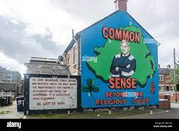 John McMichael UDA leader murdered by the IRA mural in his memory titled Common  Sense located in Village area of South Belfast Stock Photo - Alamy