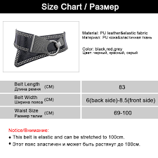 us 8 95 36 off maikun fashion punk rocker wide belts for women elastic wide european style women belts metal round buckle in womens belts from