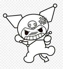 Coloring this character is very simple : Kuromi Sanrio Hellokitty Mymelody Angry Cute Kuromistic My Melody Coloring Book Clipart 5451668 Pinclipart