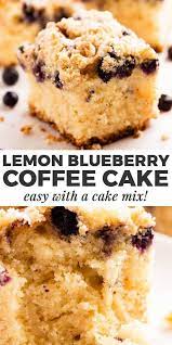Blueberry Lemon Coffee Cake Made With Cake Mix You Won T Believe How Delicious This Turns Blueberry Lemon Coffee Cake Brunch Desserts Lemon Coffee Cake Recipe