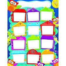 Year Round Houses Owl Stars Birthday Charts Owl Class