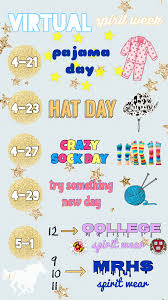 Virtual Spirit Day Flyer In 2020 School Spirit Days School Spirit Week Spirit Day Ideas