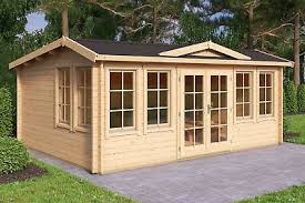 44 Mm Gartenhaus Balmoral Geratehaus 550x400 Cm Blockhaus Holzhaus Schuppen Ebay In 2020 Holzhaus Blockhaus Blockhaus Hauser