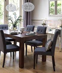 Home Dining Inspiration Ideas Dining Room With Dark Wood Dining Table And Grey Upholstered Dinin Dark Wood Dining Table Wood Dining Room Dark Wood Dining Room