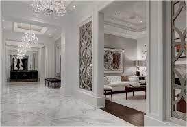 The different tile sizes provide some interesting flow and movement to the space, and the gray paint around the alcove shower (note the marble hex tile at the bottom there) highlights the veining really well. Hugedomains Com House Design Marble Floor Living Room White Marble Floor