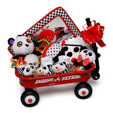 Unique state and city themed keepsake presents for newborns and new moms Little Red Wise Wagon Baby Gift Basket
