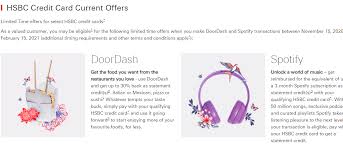 100 will be applicable for cash payments made at hsbc branches. Hsbc Offers For Door Dash Spotify