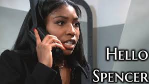 Trina received a phone call from Spencer asking for help ABC General  Hospital Spoilers