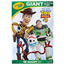 This post may contain affilaite links. Crayola 18 Gaint Coloring Pages Toy Story 4