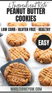 Sugar Free Low Carb Peanut Butter Cookies Recipe 4 Ingredients Want To K Low Carb Peanut Butter Cookies Low Carb Recipes Dessert Keto Peanut Butter Cookies