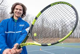Tennis rackets and balls isolated on a green background. Boys Tennis Preview Frechette Quickly Trades In Hockey Stick For Tennis Racket Lewiston Sun Journal
