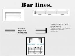A double bar line, either heavy or light, is used to mark the ends of larger sections of music, including the very end of a piece, which is marked by a heavy double bar. Music Symbols