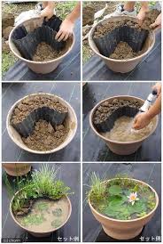 Ganz Einfach Auf Der Abbildung Seht Ihr Wie Ihr In Nur Sechs Schritten Einen Mini Teich Anlegt Diy Gartenideen Diy Gartenprojekte Pflanzen
