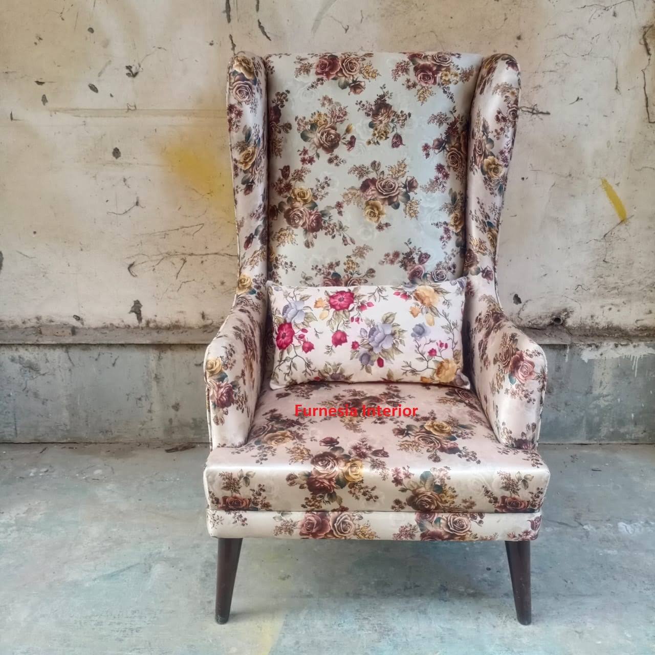 Wooden Modern High Back Chair