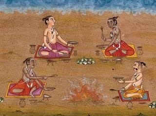Early 1860s. A sanyasi or wandering Hindu mendicant who has vowed to never take his hand down. Sanyasis or sadhus are holy men who have taken the path of renunciation. In the