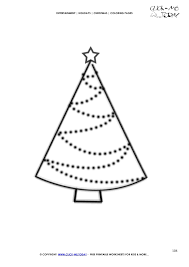 Can your child do the needful? Color Simple Christmas Tree Coloring Page Christmas 104