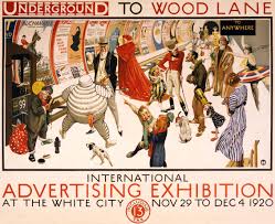 Underground to Wood Lane (1920) | London transport museum, Poster prints,  Vintage posters