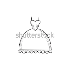 A dress she has been dreaming of since she was a little girl. Wedding Dress Sketch Icon Vector Illustration C Rastudio 8659567 Stockfresh