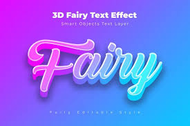 3d Fairy Text Effect Text Effects Photoshop Text Effects Text