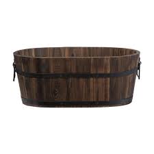 Oval Wooden Barrel Planter Greenery And Curiosities