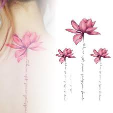 They've survived through the ice age & natural disasters, but it's how they grow that gives the lotus meaning. Women Waterproof Temporary Pink Lotus Flower Body Art Tattoo Stickers Buy From 2 On Joom E Commerce Platform