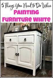 5 Things You Need To Do When Painting Furniture White White Painted Furniture Dark Wood Furniture Painting Wood Furniture White