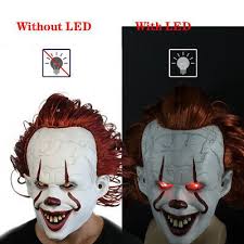 Led Pennywise Joker Mask It Chapter 2 Clown Halloween Scary Mask Cosplay Party Halloween Masks Scary Mask Scary Clowns