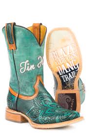 tin haul womens paisley too blazing trail sole cowboy boots