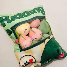 Dino Pudding Plush Pillow Cute Stuffed Animals Kawaii Plushies Kawaii Plush