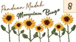 Harap diingat bahwa bunga sempurna belum tentu merupakan bunga lengkap! Cara Menjahit Sulam Benang Tangan Bentuk Bunga Matahari 8 Youtube