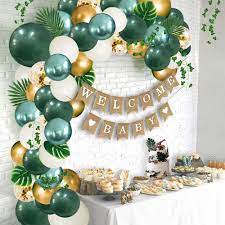 Yes we do backdrops as well as balloon. Ola Memoirs Safari Baby Shower Decorations Jungle Theme Party Supplies With Lush Green Balloon Garland Arch Kit Backdrop Banner Tropical Palm Leaves Balloons Strip Ivy Vines Decor For Boy And Girl Buy