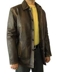 Dean Winchester Distressed Leather Supernatural Coat William Jacket Distressed Leather Jacket Mens Leather Coats Leather Outerwear