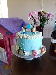 A royalty themed boy birthday party with blue ombre cakes, cupcakes. Birthday Cake I Made For My Daughter Bluey