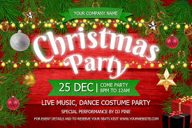 Download christmas party stock photos. Christmas Party Landscape Poster Template Postermywall